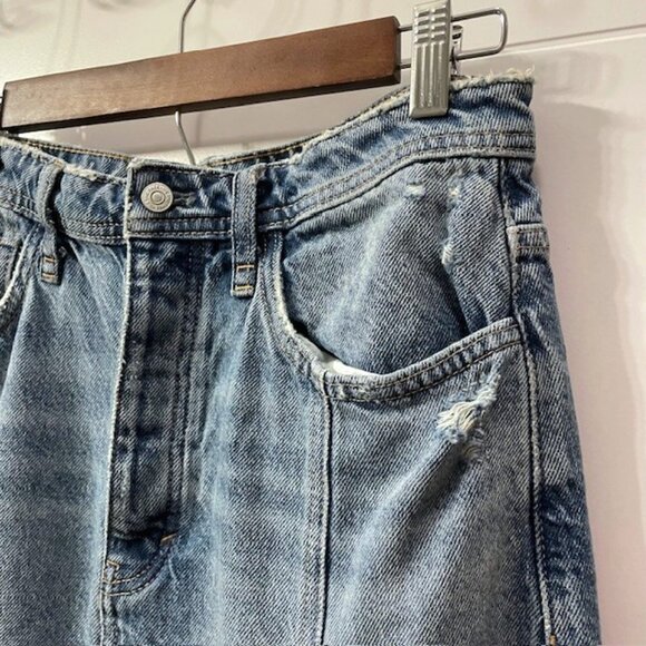 NWOT Free People Mambo Denim Midi Skirt Size 27 - Picture 8 of 16